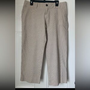 GAP Gray & Beige Pinstripe Cropped Pants Size 12